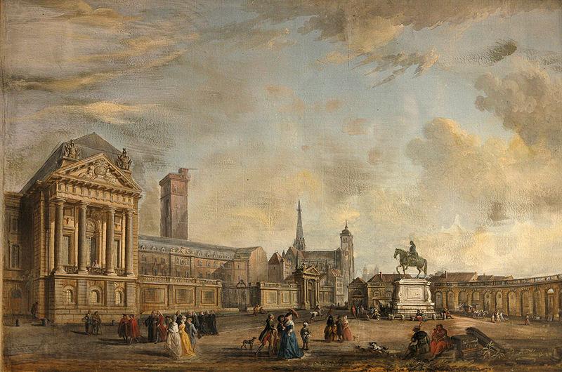 Jean-Baptiste Lallemand Place Royale de Dijon en 1781 Spain oil painting art